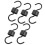 5Pcs Vogel Feeder Haken Schwarz ABS Robust Einfach 10