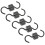 5Pcs Vogel Feeder Haken Schwarz ABS Robust Einfach 5