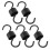 5Pcs Vogel Feeder Haken Schwarz ABS Robust Einfach 9