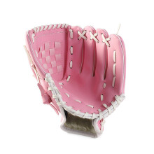 Baseball Glove 9.5 To 12.5 Inches Pink PU Leather Practice Equipment Outfield Pitcher
