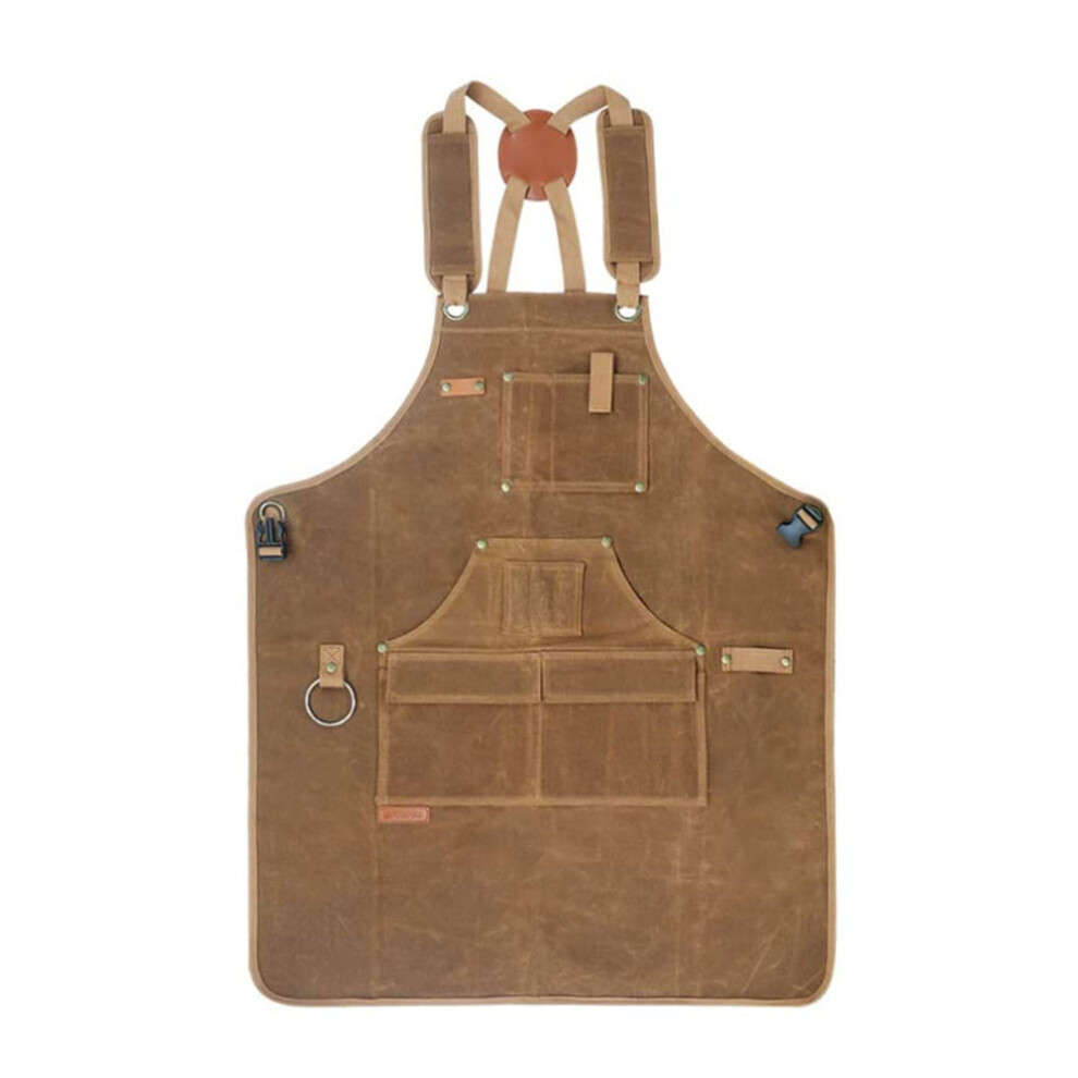Made In The Usa, Heavy Duty Waxed Canvas Apron, Customized Fit For All-Day Comfort, Broad Use For Professionals And Hobbyists, Fully Adjustable With C 9094122871939