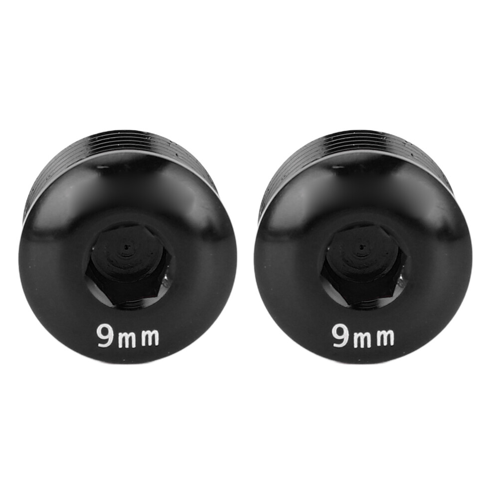 2Pcs M14 Aluminum Alloy Cycle Pedal Dust Caps, Black 15X9x14mm 8141364269015