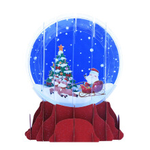 3D Merry Christmas Greeting Card Santa Claus Postcards