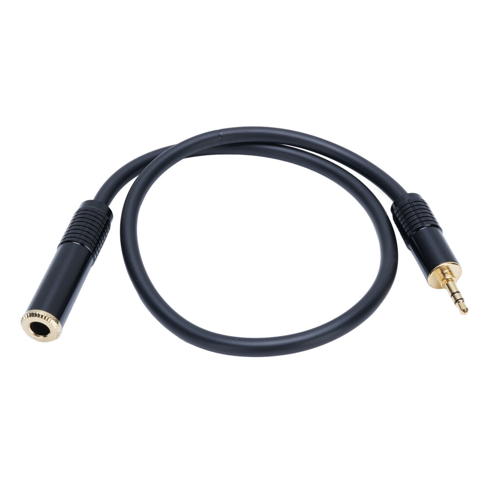 6.35Mm Female To 3.5Mm Male Stereo Audio Extension Cable 0.5M Black 9381364268345