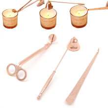 Luxuriöses Kerzenpflege-Set aus Edelstahl mit Kerzenlöscher und -trimmer für Korrosionsbeständigkeit und sichere Anwendung, elegantes Design für