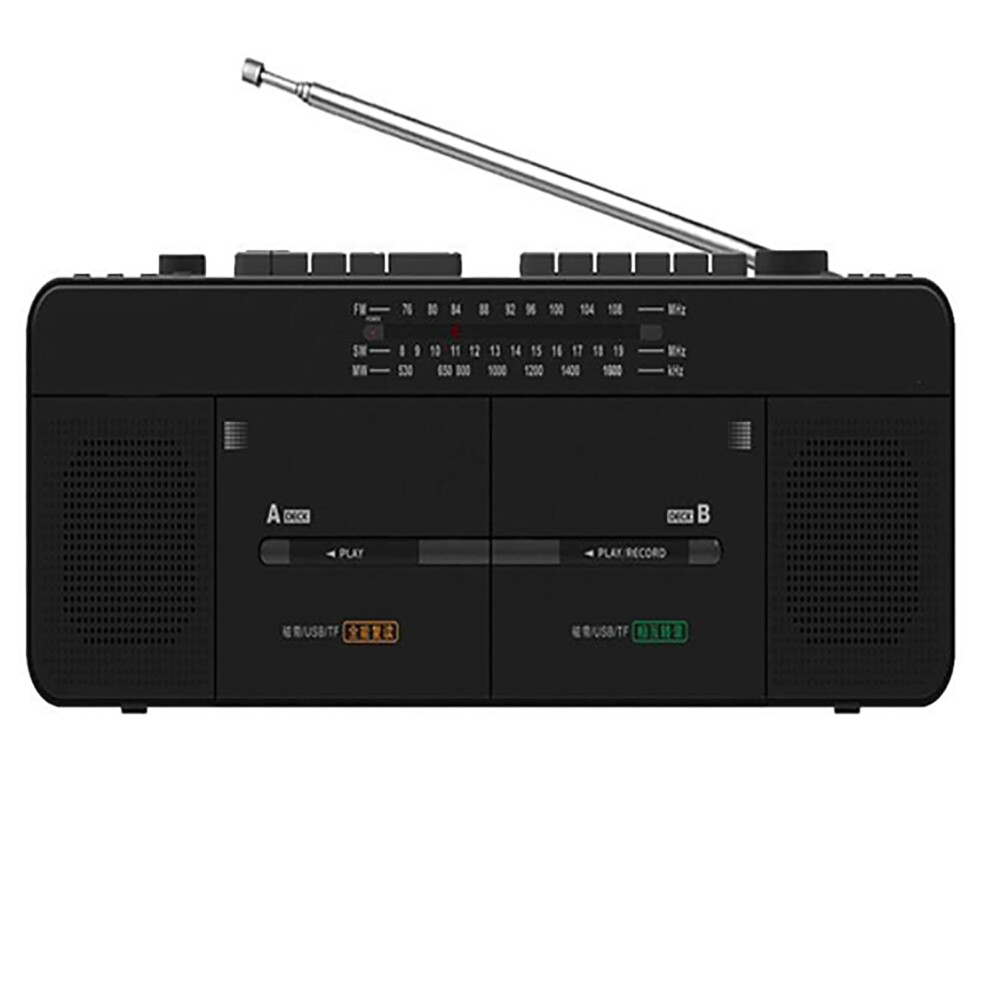 Cassette Boombox Am/Fm Radio Recorder With Dual Tape Deck, Card Playback, Classic Style, 1Click Recording 9323874226224