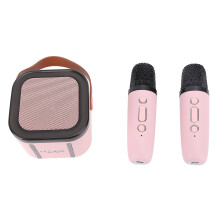 Pink Bluetooth Karaoke 52 mm 6 W Dual-Mikrofone 800 mAh