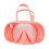 Pink Foldable Silicone Diving Goggles Large View Tempered Glass 10