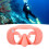 Pink Foldable Silicone Diving Goggles Large View Tempered Glass 14