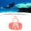 Pink Foldable Silicone Diving Goggles Large View Tempered Glass 3