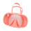 Pink Foldable Silicone Diving Goggles Large View Tempered Glass 6