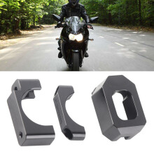 Universal CNC-Aluminium Motorrad Geschwindigkeitsanzeige Halter Schwarz 22-28,6mm