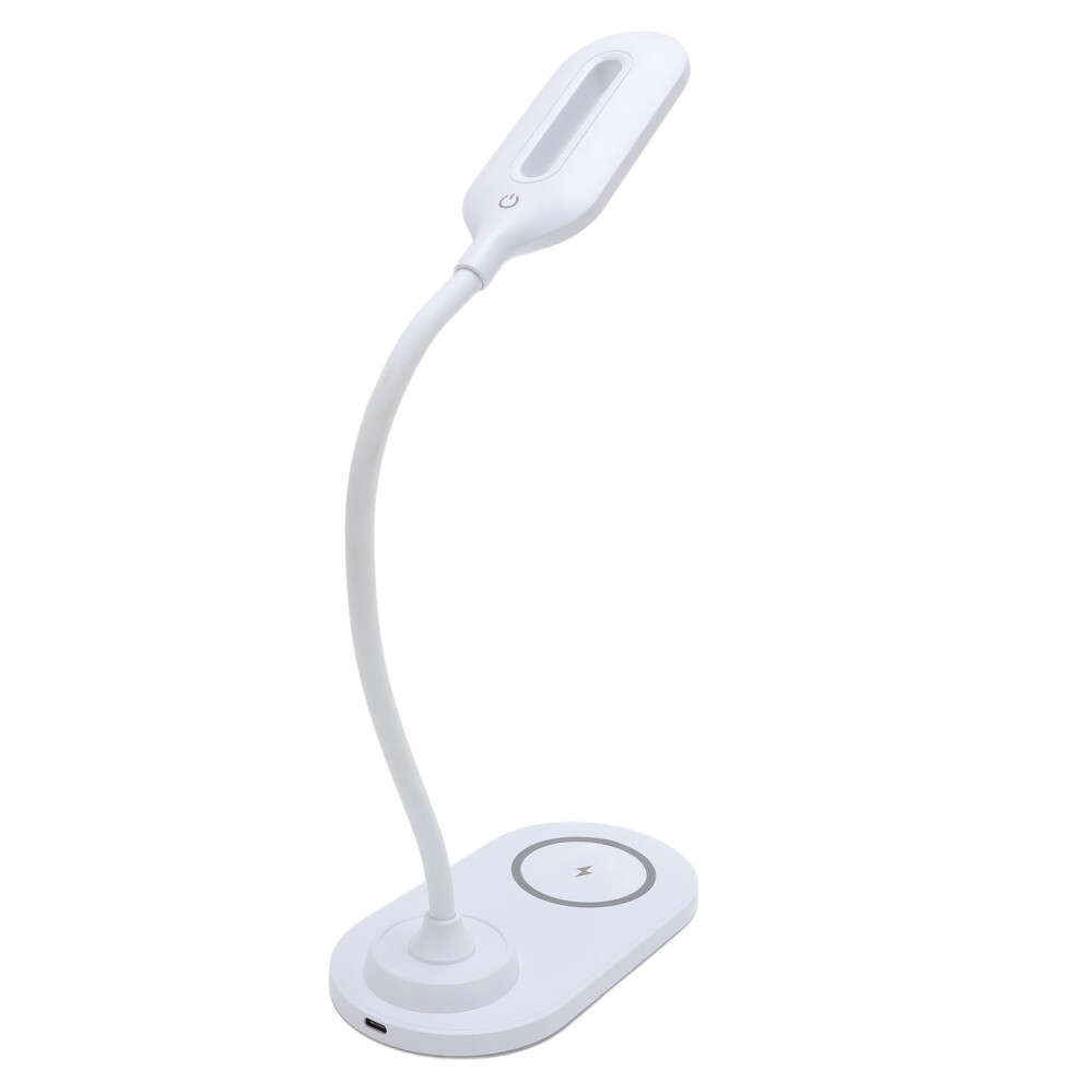 Led Desk Lamp With 15W Wireless Charger, 360 Adjustable, White 4261364273776