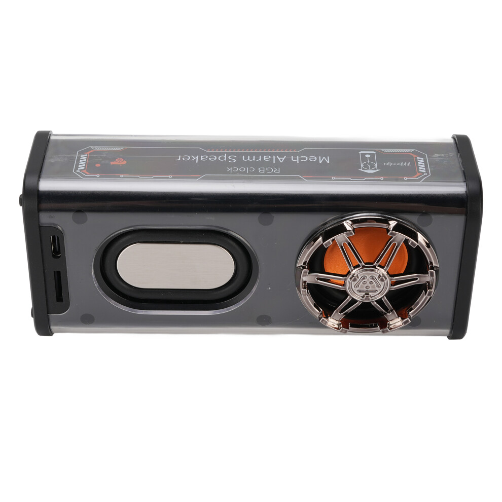 Large Screen Clock Speaker With Alarm, Bluetooth 5.3, 1200Mah, Black 8311364273903