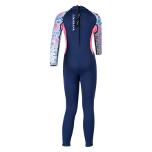 Kids Girls 2.5mm Neoprene Full Body Wetsuit, Sizes S-XXL, Pink/Blue