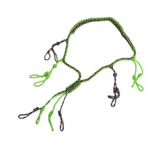 Fluorescent Green Nylon Duck Call Lanyard with Braided Paracord Loops