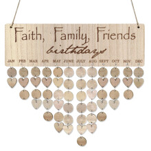 3Pcs Calendário Lembrete Aniversários Família