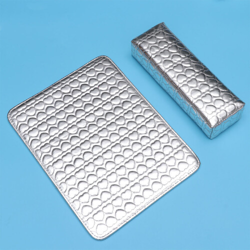 Conjunto De Almofadas Quadradas Para De Unhas Com Suporte Couro Pu 2