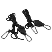 Suporte de corda para lâmpada de cultivo LED, mosquetões de aço zincado com botão de liberação rápida, corda ajustável resistente,