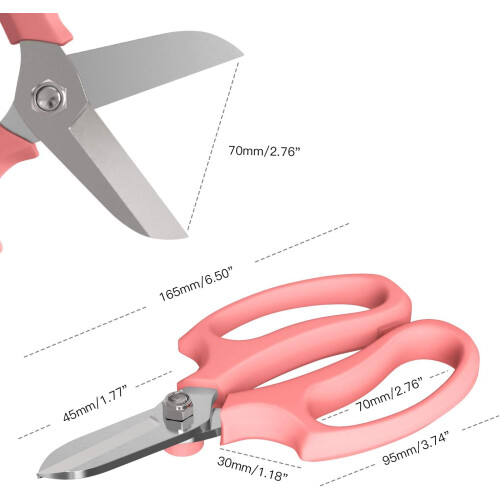 Ψαλίδι κήπου, ψαλίδι λουλουδιών Comfort Grip για λάτρεις του κήπου, λεπίδες από 2