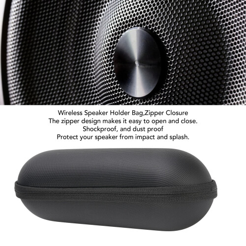 Bluetooth Speaker Hard Carrying Case, Shockproof TPU Nylon, Black 2