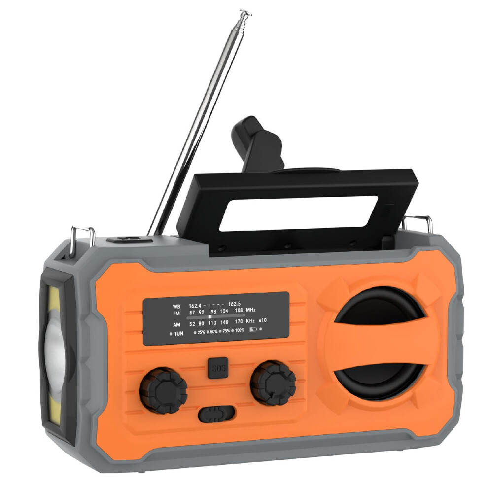 Hand Crank Emergency Radio 4000Mah Weather Radio Am Fm Noaa Solar Powered Sos Alarm Phone Charging Led Flashlight 9067246082161