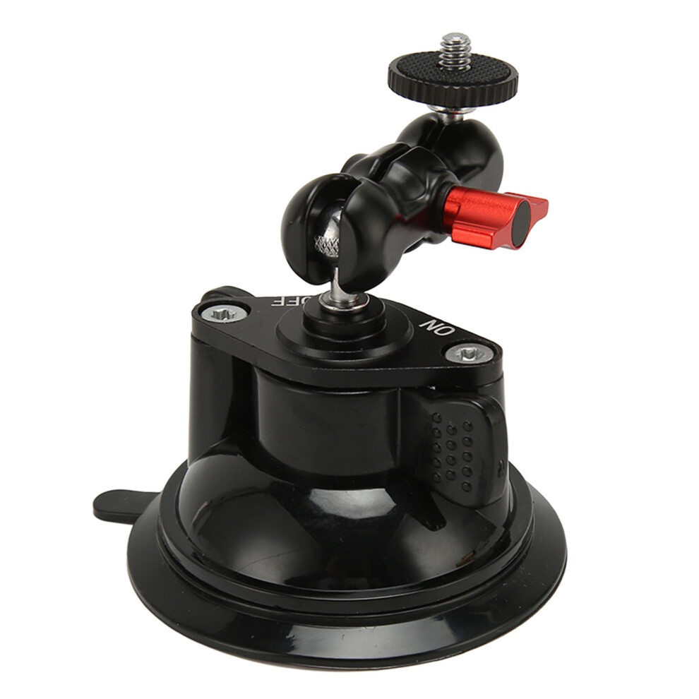Powerful Suction Cup Mount Dual Ball Articulating Arm Metal Construction 1/4Inch Screw Hole Camera Car Mount For Action Cameras And Dslr 9323874226675