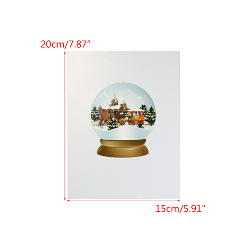 for Pop Up 3D Train Pine Tree Card with Envelope Christmas 1