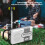 Taschenradio AM/FM 2xAA Silber-Grau Tragbar 3