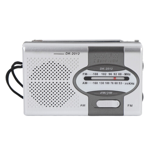 Taschenradio AM/FM 2xAA Silber-Grau Tragbar 1