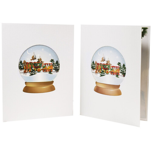 for Pop Up 3D Train Pine Tree Card with Envelope Christmas 2