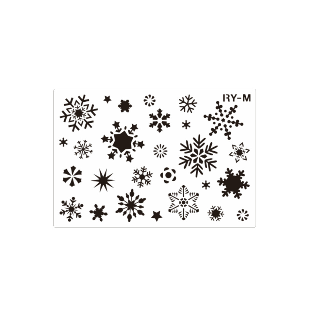 Snowflakes Stencil Christmas Templates Reusable Pet Stencils-M 7709000125319