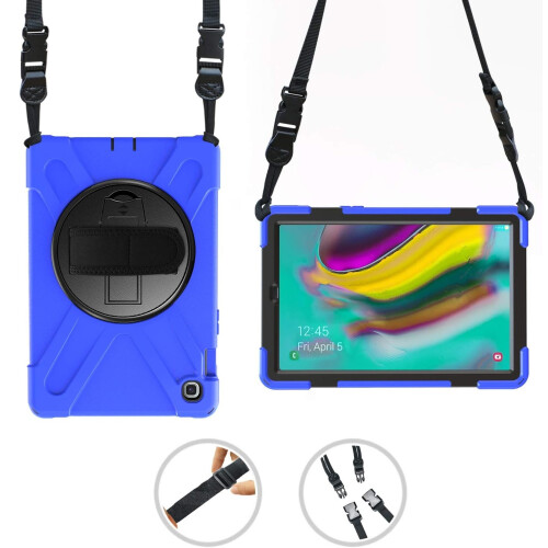 Funda para Samsung Galaxy Tab A 8.0" con Correa de Hombro Azul 2