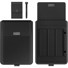 iPCA Etui na Laptopa z Funkcją Podstawki Skóra Wodoodporna 15" Czarne