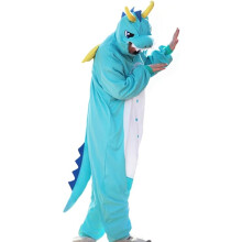 Męska Piżama Kigurumi Cosplay Smoka Niebieski Rozmiar M 158-168 cm