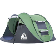 Tente Autodéployable Pop Up 4 Personnes 200x280 cm Vert, Idéale pour Camping, Plage, Festivals, Déploiement en 3