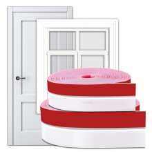 Self-Adhesive Weather Stripping Seal - 6.1m Transparent Draught Excluder Tape for Door & Window Insulation Soundproofing