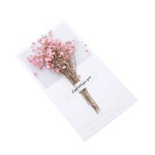 6Pcs Handgjord Hälsningskort Torkade Blommor För Bröllop Middag