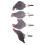 4 Stück bunte Garten-Henne-Stecker - Acryl-Dekor 1