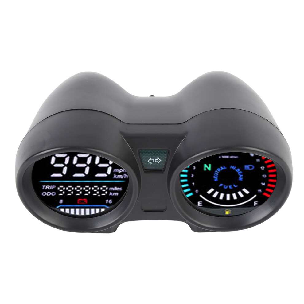 Motorcycle Lcd Speedometer Odometer Tachometer 12V 7-Color Backlight 8421364280259