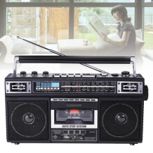 Bluetooth Cassette Player Retro Boombox AM/FM SD/USB Card Support Transcription U Disk Earphone Playback HD Recorder