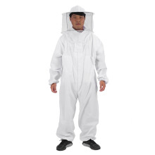 Professional Beekeeper's Choice, Comfortable and Sturdy Natural Cotton Beekeeper Suit with Protective Hood, Ensuring Safe & Cool Summer Beekeeping Ses