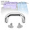 20 Sets U Shape Ring Buckles 5.5mm Silver Hardware for Purses 5