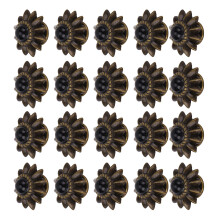 Western Belt Conchos 20 Pack Vintage Metal Buckles Turquoise Rivets Black