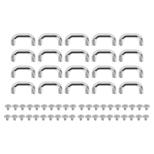 20 Sets U Shape Ring Buckles 5.5mm Silver Hardware for Purses 2