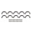 10 Sets D-Ring-Schnallen Silber/Schwarz 3,7  2 cm 3
