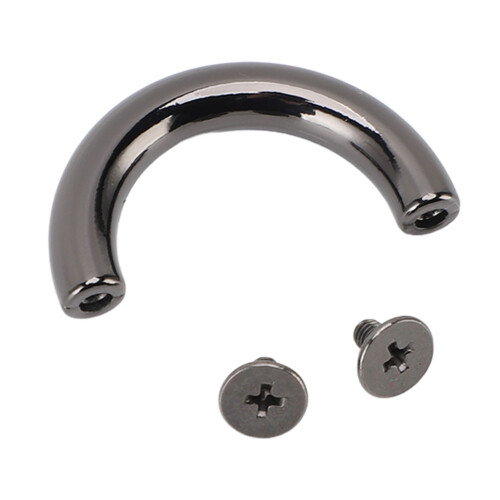 10 Sets D-Ring-Schnallen Silber/Schwarz 3,7  2 cm