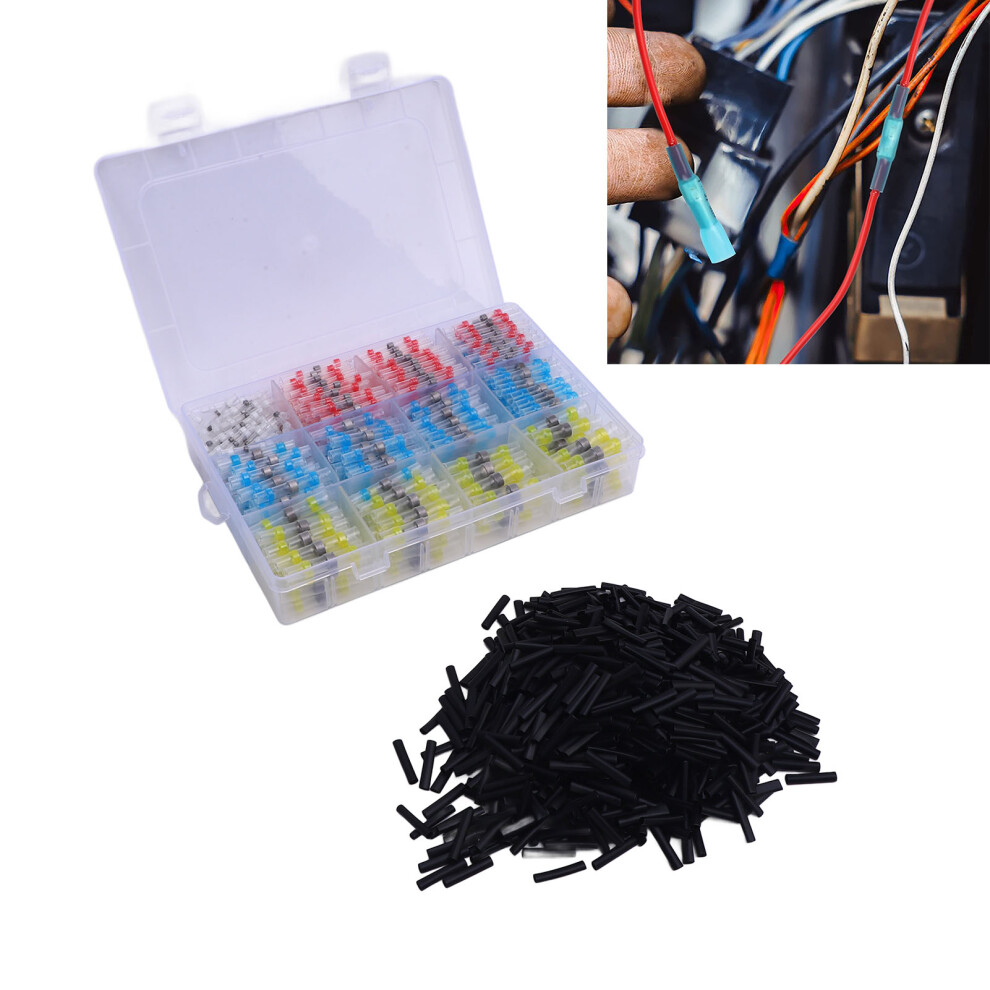 800Pcs Waterproof Heat Shrink Solder Seal Wire Connectors, Ip67, Assorted Sizes 5081364281149
