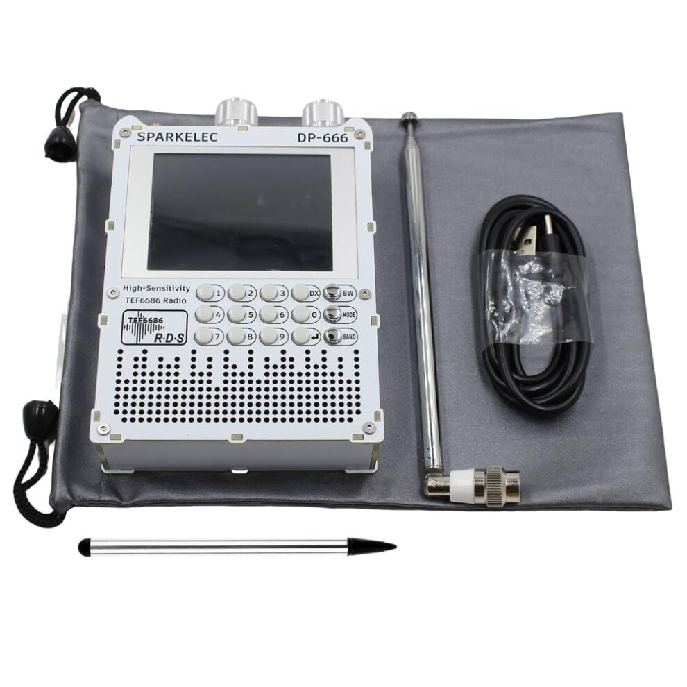 Fm/Lw/Mw/Sw Full Band Radio Sensitivity Dsp Receiver (White) Shortwave Receiver White 9339159489772
