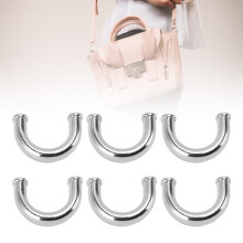 Metal U Ring Handbag Connectors 10 Pack with PH Screws for Bag Hardware Silver